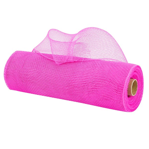 MEEDEE Pink Deco Mesh 10 Inch Rolls Mesh Wreath Ribbon