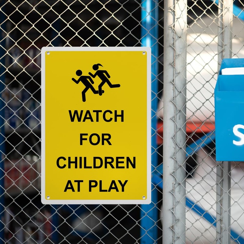 Watch For Children At Play Sign, 8.5 x 11 in"