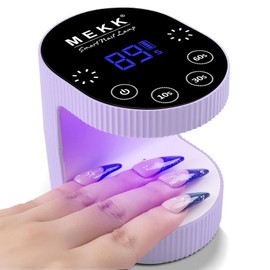 MEKK Mini UV Light for Gel Nails 24W Wireless Flash Cure Nail Lamp Auto Sensor 4x0306090 Seconds Portable USBC for Home and Travel Salon Purple, A-White / 젤 네일용 MEKK 미니 UV 라이트 24W 무선 플래시 큐어 네일 램프 자동 센서 머 4개0306090초 휴대용 USBC 가정 및 여행 살롱용 보라색, A-White