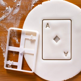 Poker Card Chequered Ace Cookie Cutter 1 Piece Ideal for the DIY Las Vegas Casino Theme Party Bakerlogy