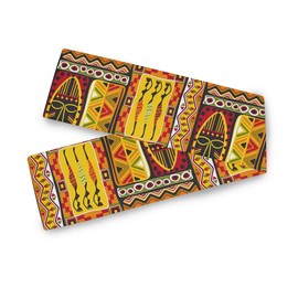 AUUXVA Table Runners African Women Geometric Print Table Cloth Decorative, 13"x90" Table Runner for Kitchen Holiday Wedding Dining Table Party Banquet Decor