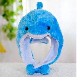 JUNNY Hat, Animal, Fluffy, Costume, Cosplay, Photography, Party, Kigurumi, Animal, Accessory, Dolphin