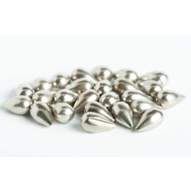 Slotted Tungsten Teardrop Beads for Ice Fishing Jigs (5.0 mm)