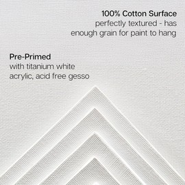 KINGART Painting-Canvas-Panels, 9X12 Inch Canvas Board Super Value 14 Pack Canvases,100% Cotton,Primed Canvas Panel,Acid Free,Artist Canvas Boards for Professionals,Hobby Painters,Students & Kids