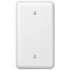 Amerelle Devon Single Blank Steel Wallplate in White
