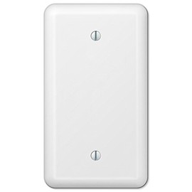 Amerelle Devon Single Blank Steel Wallplate in White