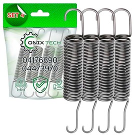 The set contains four springs for the drum of a washing machine suitable for Miele with the original codes 4176890 and 4473970. ONIX TECH