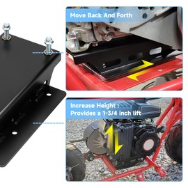FVRITO Torque Converter Motor Engine Riser Plate for Predator 212cc 196cc 224cc Coleman CT200U BT200X Mini Bike 6.5hp OHV Clone Engine Tillotson Performance Parts