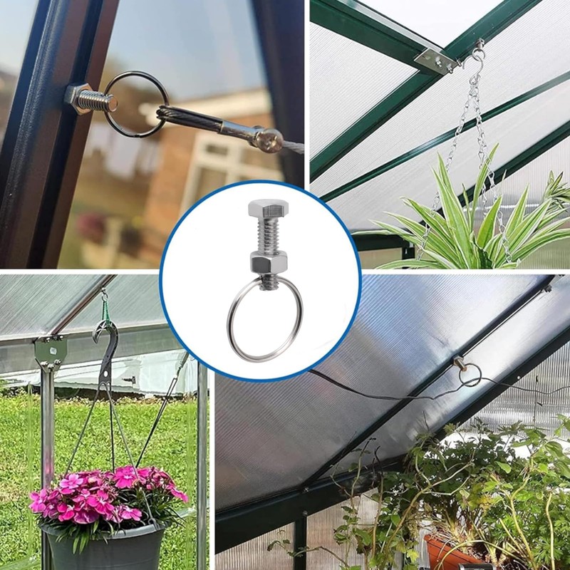 INCREWAY M6 Bolts with Nuts Screw Kits, 24 Set Greenhouse