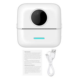 Portable Mini Pocket Printer Wireless BT Thermal Printer Photo Notes Errors Memo Thermal Printer White