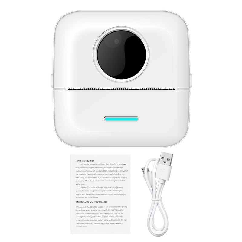 Portable Mini Pocket Printer Wireless BT Thermal Printer Photo Notes