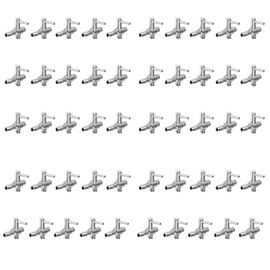 Stainless Steel Lever Valves for Air Tubes, Air Flow Control, While Quarter Tube, Aquarium, Air Adjustment Aeration Branch Cock, Lever Valves (50 Pieces)