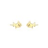 Stainless Steel Women Delicate Tiny Shark Stud Earrings 18K Gold