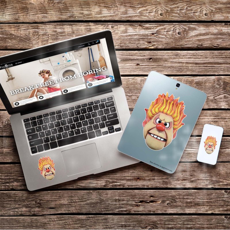 Enigma Design Company Heat Miser White Vinyl Nontransparent Decal Sticker