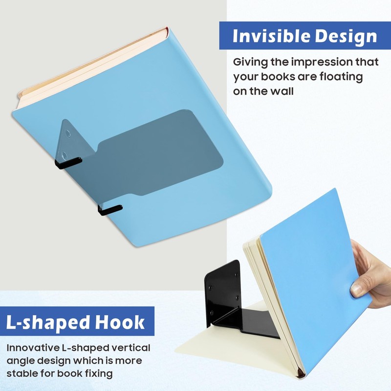 Moco Moment Floating Bookshelf Wall Mounted Bookshelf Invisible Bookshelves Metal