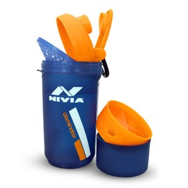 Nivia Dominator Shaker for Men & Women (Blue, Capacity - 650 ml) | Material - Plastic | for Sports | Cycling | Gym | Running | Training | Water Bottles | Gym Water Bottles | Kids Water Bottles