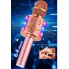 BONAOK Karaoke Microphone Bluetooth, 4 in 1 Wireless Karaoke Microphones,