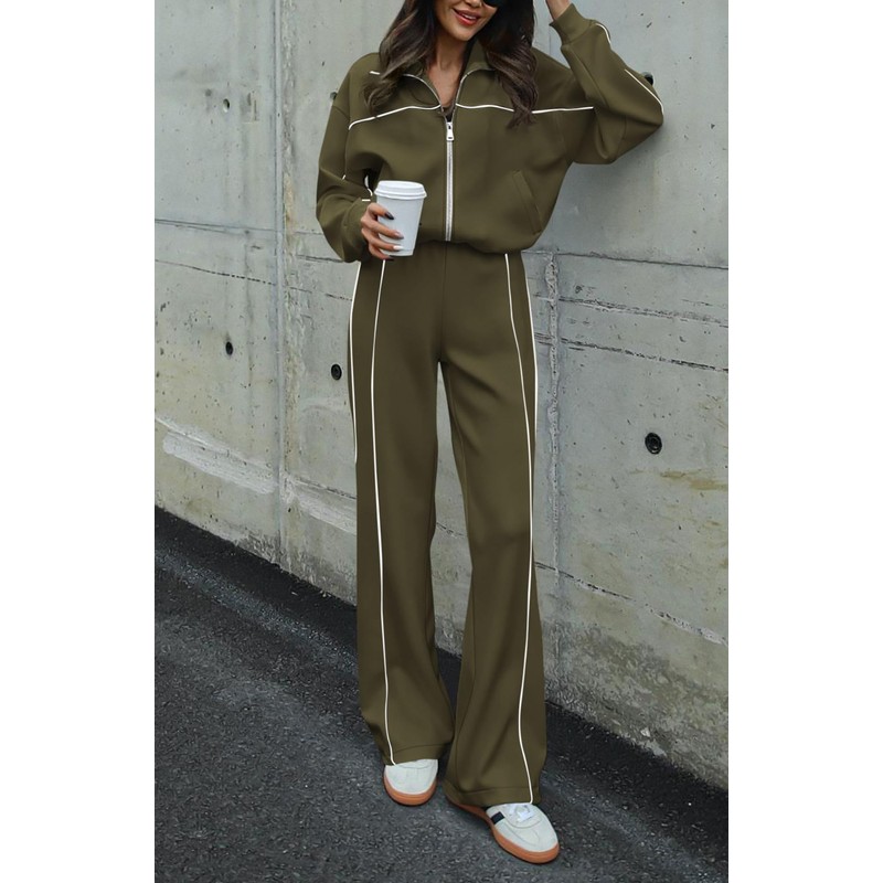 BTFBM Women's Two Piece Tracksuit Fall 2025 Long Sleeve Zip