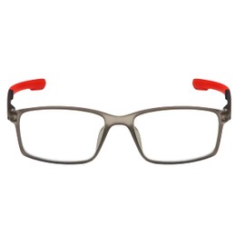 SAV Eyewear SPORTEX 4200 Blue Light, Grey with Red Temple, 2.00 Magnification, 133mm
