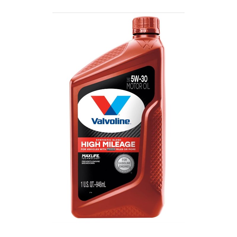 Valvoline High Mileage with MaxLife Technology SAE 5W-30 Synthetic Blend