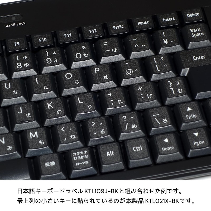 Clam Works KTL021X-BK Function Key Label, Waterproof Seal, Black [Ins/Del/Mini