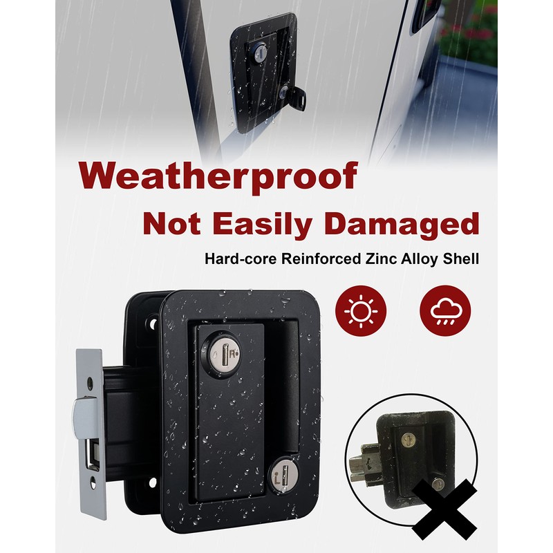 Naissian RV Camper Door Lock Latch Deadbolt Lock Entry Side