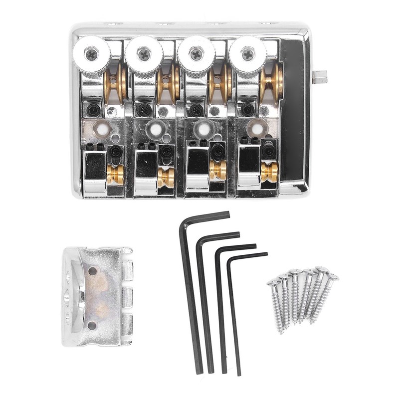 4 String Headless Electric Bass Bridge Zinc Alloy Brass Bridge