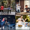 CUEMOON rete ping pong da tavolo set ping pong,2 Racchette,6