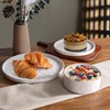 LIANYU Plates and Bowls Dinnerware Sets, 12 Piece Stoneware Dishware