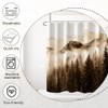 Ruelvth Stall Shower Curtain, Small Mountain and Forest RV Shower