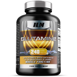 Glutamine - 3000mg L Glutamine Per Serving - Enhanced with D3 & B12 - Vegan and Vegetarian L-Glutamine (240 Tablets - 40 Servings)