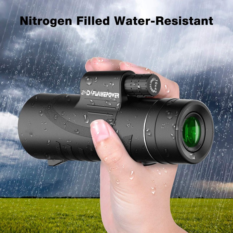DFlamepower 10X42 HD Clear Dual Focus Monocular Telescope, Compact BAK4