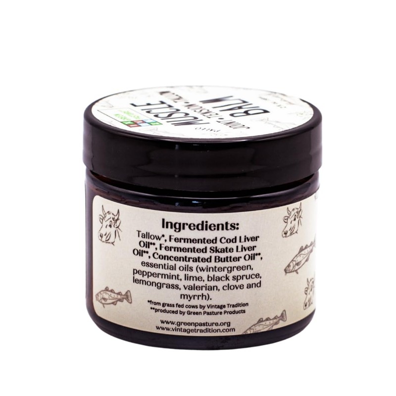 Green Pasture Muscle Balm (Muscle Balm, 2, Fl Oz), Cream