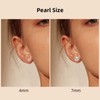 Sterling Silver Pearl Stud Earrings for Women Girls, Handpicked Freshwater