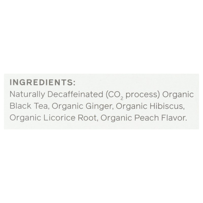 Allegro Tea, Organic Decaf Ginger Peach Black Tea Bags, 20