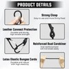 4 Pcs Bungee Cords with Carabiner Clips, Elastic 30cm Bungee