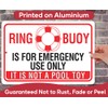 Metal Sign - Ring Buoy is For Emergency Use Only,