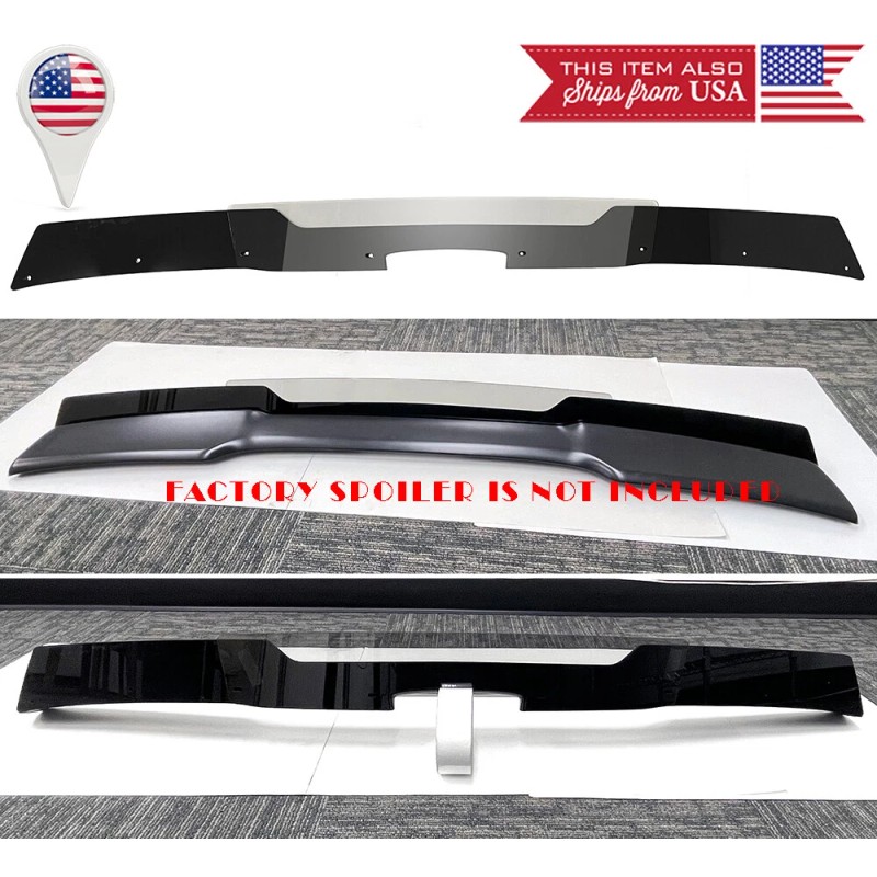 SDeelCase Satin Black Decklid Wing Gurney Flap Wickerbill For 05-13