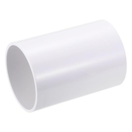 PATIKIL 4" OD Straight Inline Duct Connector PVC Plastic Dryer White