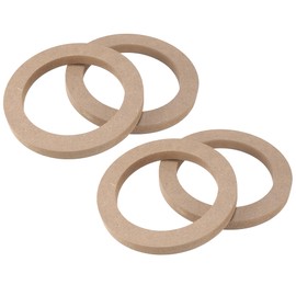 X AUTOHAUX 4 Pcs 5" Universal Wooden Car Speaker Subwoofer Mounting Spacer Rings Adapter Bracket Holder Plate