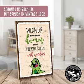 TypeStoff Wooden Sign with Saying - Cheeky - Vintage Look with Quote as Gift and Decoration on Independence and Funny - HS-00976