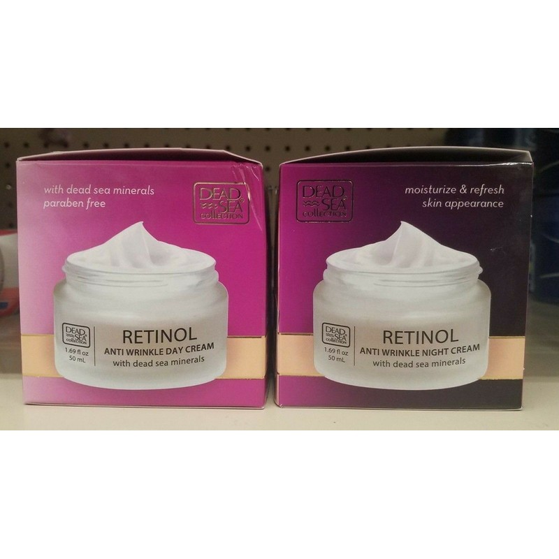 Dead Sea 2 PACK ANTI WRINKLE RETINOL DAY &NIGHT CREAM