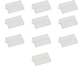 Card Stand, Acrylic Stand, Card Holder, L-Shaped, Mini, 1.6 x 0.8 inches (4 x 2 cm), Show Cards, Price Tags, Clear, POP Stand, Card Holder, Set of 10, Side Place, Tabletop, Name Tags, Advertising,