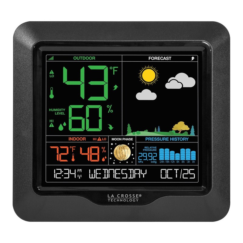 La Crosse Technology Color Forecast Station - Large Display, Temperature/Humidity