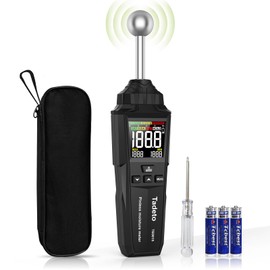 Moisture Meter, Non-Destructive Measurement Moisture Meter with Colour LCD and Acoustic Alarm, Moisture Meter for Walls, Wood, Plaster, Masonry, 20-40 mm Analysis Depth (Black)