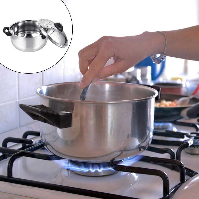 MAGICLULU Stainless Steel Noodle Pot with Lid Lightweight Cooking Pot