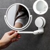 Holibanna Wall Mounted Makeup Mirror Folding Rotating Vanity Mirror for