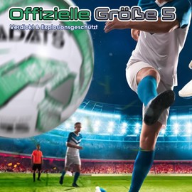 pwavum Football Size 5 for Children and Adults, Football Children's Futsal Ball Thickened Explosion-proof Football Children Training Football Youth and Children's Football