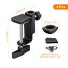 MECCANIXITY 4Pcs C-Shape Desk Table Clamps Universal Mount Stand Adjustable