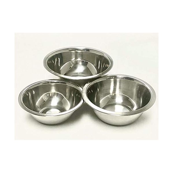 Discount Office Source Three-Piece Stainless Steel Kitchenware Mixing Bowl Set